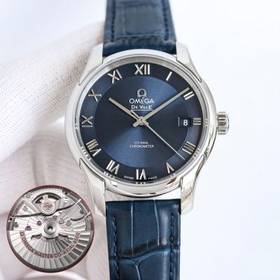 Omega De Ville 8500 Movement 41MM Sapphire Glass Blue Dial Men Mechanical Watch